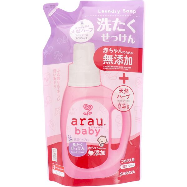 4973512258749 arau． アラウベビー 洗濯せっけん 詰替用 720mL 洗たくせっけん サラヤ つめかえ用 詰め替え 石鹸 720mLサラヤ 洗濯用石けん リフィル 液体