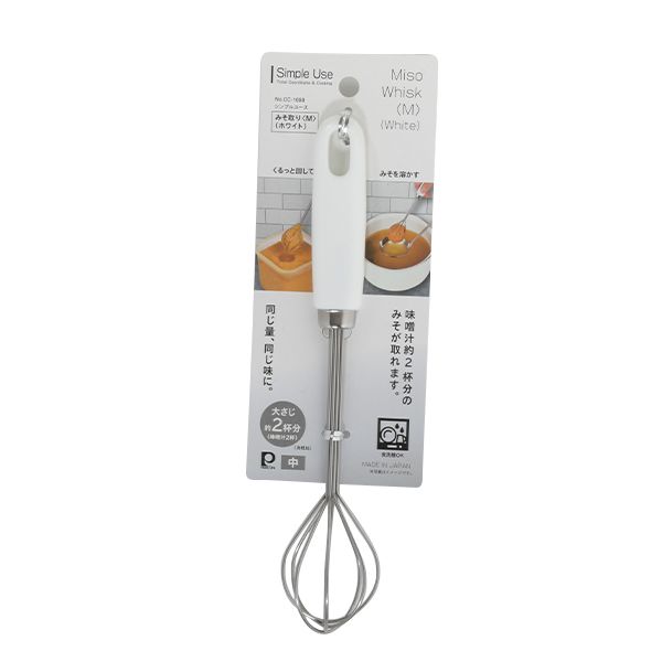 (LINEクーポン有)パール金属 CC-1698 Simple use みそ取り M ホワイト CC1698