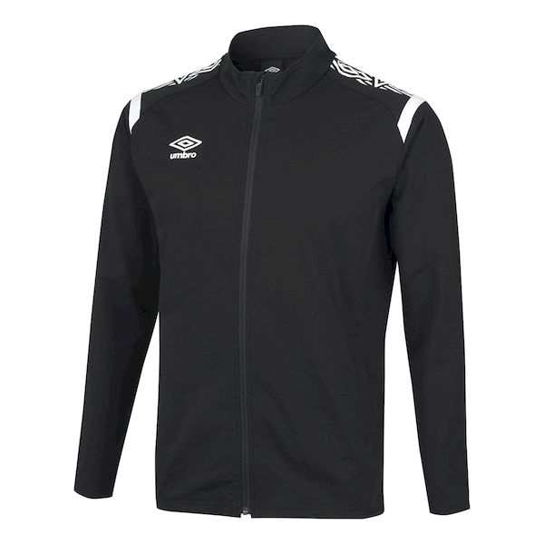 (LINEクーポン有)アンブロ umbro 4930699030636 UAS2350 ウォームアップジャケット ブラックxホワイト サイズ：L