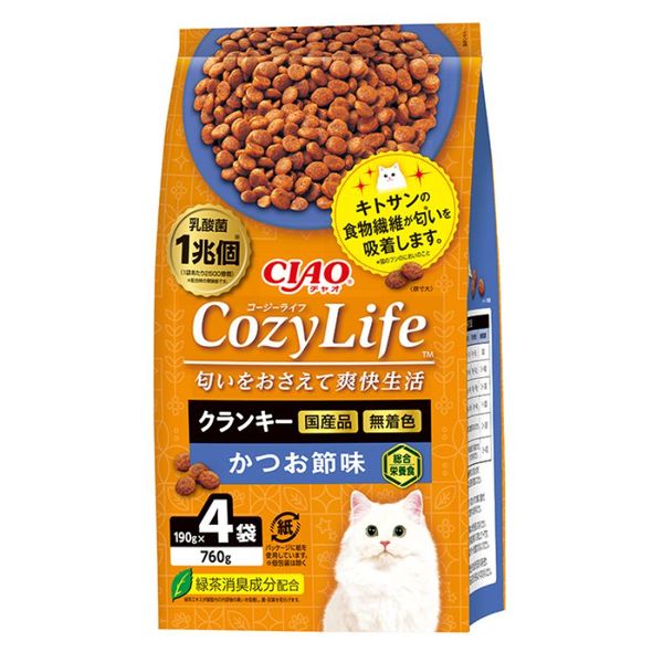 いなばペットフード 4901133680007 P−332 CIAO CozyLife クランキー かつお節味 190g×4袋