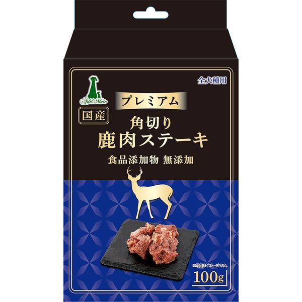 ペティオ 4903588140105 プレミアム角切り鹿肉ステーキ 100g