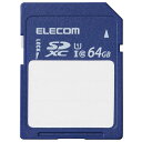 ELECOM GR MF-FS064GU11C SDJ[h SDXC 64GB Class10 UHS|I U1 80MB^s x SDJ[hP[Xt MFFS064GU11C