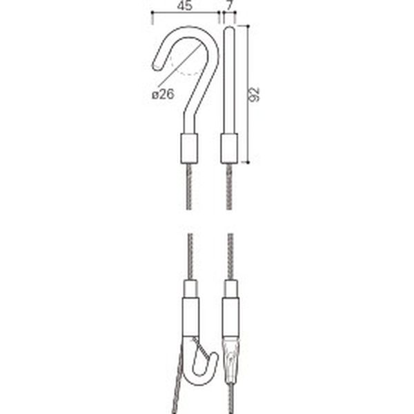 (LINEクーポン有)タキヤ TAKIYA チューブハンガーセット 25 Φ 1.5×1.0M ピクチャーレール コレダーライン チューブハンガーセット25Φ1.5×1.0M 3