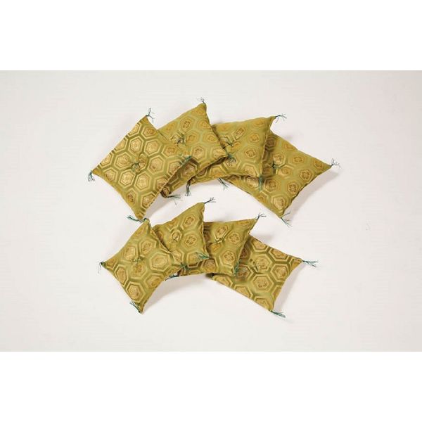 柘産業 Z9-2 座卓足敷ふとん 高級亀甲柄織緑 大 4枚組 Z92