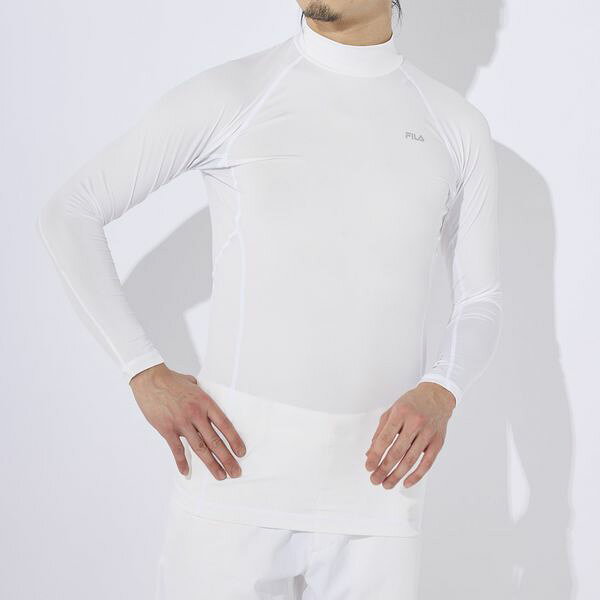 (LINEクーポン有)FILA 4549708832675 445111K DRY長袖ハイネックインナー LL ホワイト