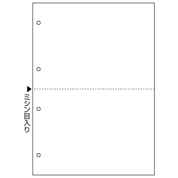 A4 Size Paper - ヒサゴ FSCF2003Z A4NC白紙2面4穴 大入 1200入