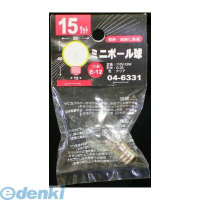 Ball Bulb （Transparent） - オーム電機 LB-G2215-C ミニボール球（G25/15W/クリア/E12） LBG2215C