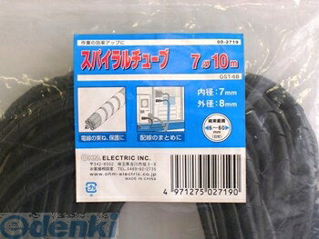 オーム電機0120-963-006■ 電線などのまとめに便利なスパイラルチューブです。■ 好きなところで電線を出し入れできます。■ 色：黒■ 内径：φ7mm■ 外形：φ8mm■ 束線範囲：6〜60mm（目安）■ 長さ：10m4971275027190類似商品はこちらオーム電機 GST-6 スパイラルチューブ 内409円オーム電機 GST-12B スパイラルチューブ878円オーム電機 GST-4B スパイラルチューブ 330円オーム電機 GST-9B スパイラルチューブ 560円オーム電機 GST-15B スパイラルチューブ1,198円オーム電機 GST-12 スパイラルチューブ 878円オーム電機 GST-4 スパイラルチューブ 内348円オーム電機 GST-9 スパイラルチューブ 内541円オーム電機 GST-15 スパイラルチューブ 1,198円オーム電機 DZ-SR10.2Z/K スパイラ145円オーム電機 DZ-SR13Z/K スパイラルチ184円オーム電機 DZ-SR8.5Z/K スパイラル145円　