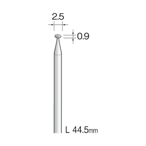 ミニモ AD1602 ＃A1602 電着ダイヤモンドバー 2．5 1コ