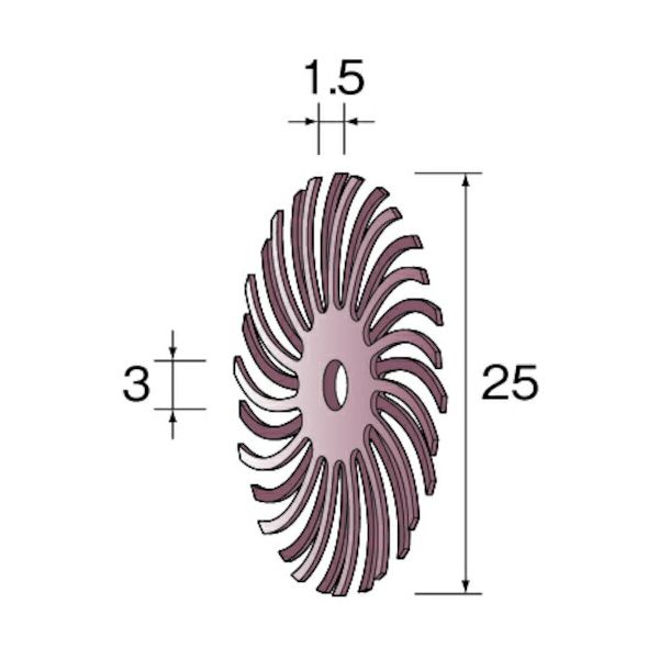 【11/25限定！抽選で最大100％ポイントバック】ミニモ NA3551 ミニモ ラバーブラシ ＃36 φ25 20個入