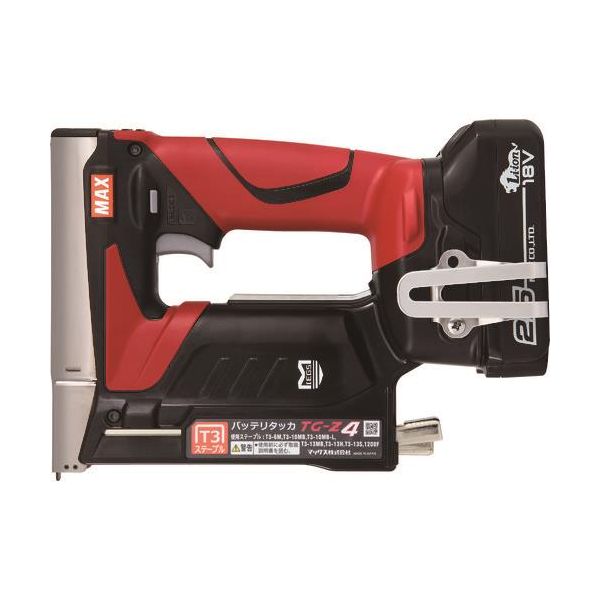 マックス MAX TG-Z4-BC/1825A MAX バッテリタッカセット 18ボルト 2．5アンペアセット ティ3ステープル..