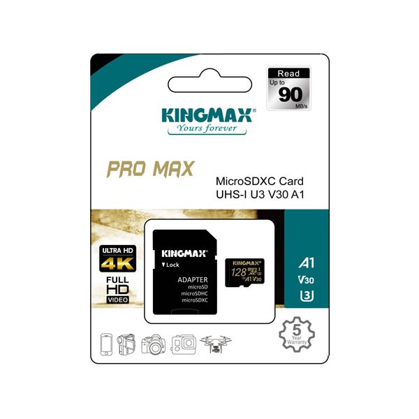 KM128GMCSDUHSPM1A MicroSDXC UHS－1 U3 128GB 5年 Promax