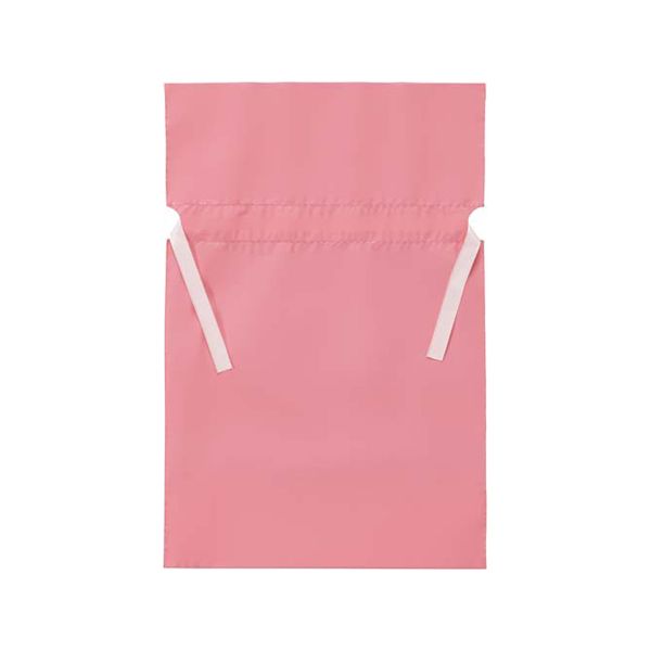 FK2423 梨地ポリ巾着袋 底マチ付 ピンク M 20枚