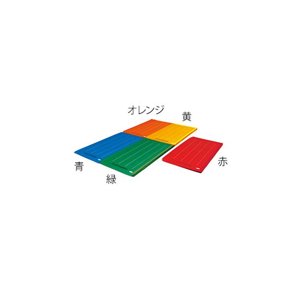 EKM066-100 エコカラーマット 四方ジョイント式 すべり止付 60×120×5cm 赤 EKM066100