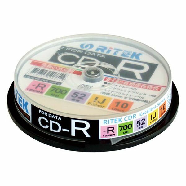 CD-R700EXWP.10RTC CD－Rデータ用 52倍速 IJ