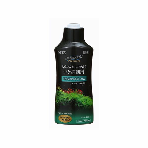 ●通常メーカーの都合により、ご注文後納期確定まで約5日かかります。稀に欠品等で、2週間以上手配状況確認にお時間がかかり、手配できない場合もあります。【商品説明】特徴水草に無害の全く新しいコケ抑制剤です。天然に存在する遷移元素によって、さまざまな種類のコケ（藻類）の発生を抑えます。リシアやウィローモスにも使えます。仕様材質：ゼオライト、Ag結合体、特殊アルミナ個装サイズ/重量：幅7×奥行4.6×高さ17.8cm/350g内容量：300mL使用環境：淡水荷姿サイズ：70×46×178 mm　350 g　[荷姿サイズについて]類似商品はこちら直送・代引不可ジェックス ベストリキッド 302,469円GEX 4972547028242 ベストロカ520円GEX 4972547008671 コロライン481円GEX ジェックス 4972547926777346円4972547024954 GEX ジェックス1,164円4972547815637 GEX ジェックス614円GEX ジェックス 4972547024626980円GEX ジェックス 4972547026194503円GEX ジェックス 4972547034977746円GEX ジェックス 4972547041982687円GEX ジェックス 49725479251451,577円GEX ジェックス 49725479251381,577円