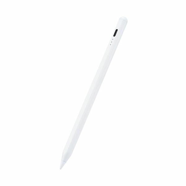 P-TPACSTAP03WH エレコム タッチペン/スタイラス/充電式/iPad専用/パームリジェクション対応/傾き検知対応/磁気吸着/USB-C充電/樹脂製ペン先/ホワイト PTPACSTAP03WH