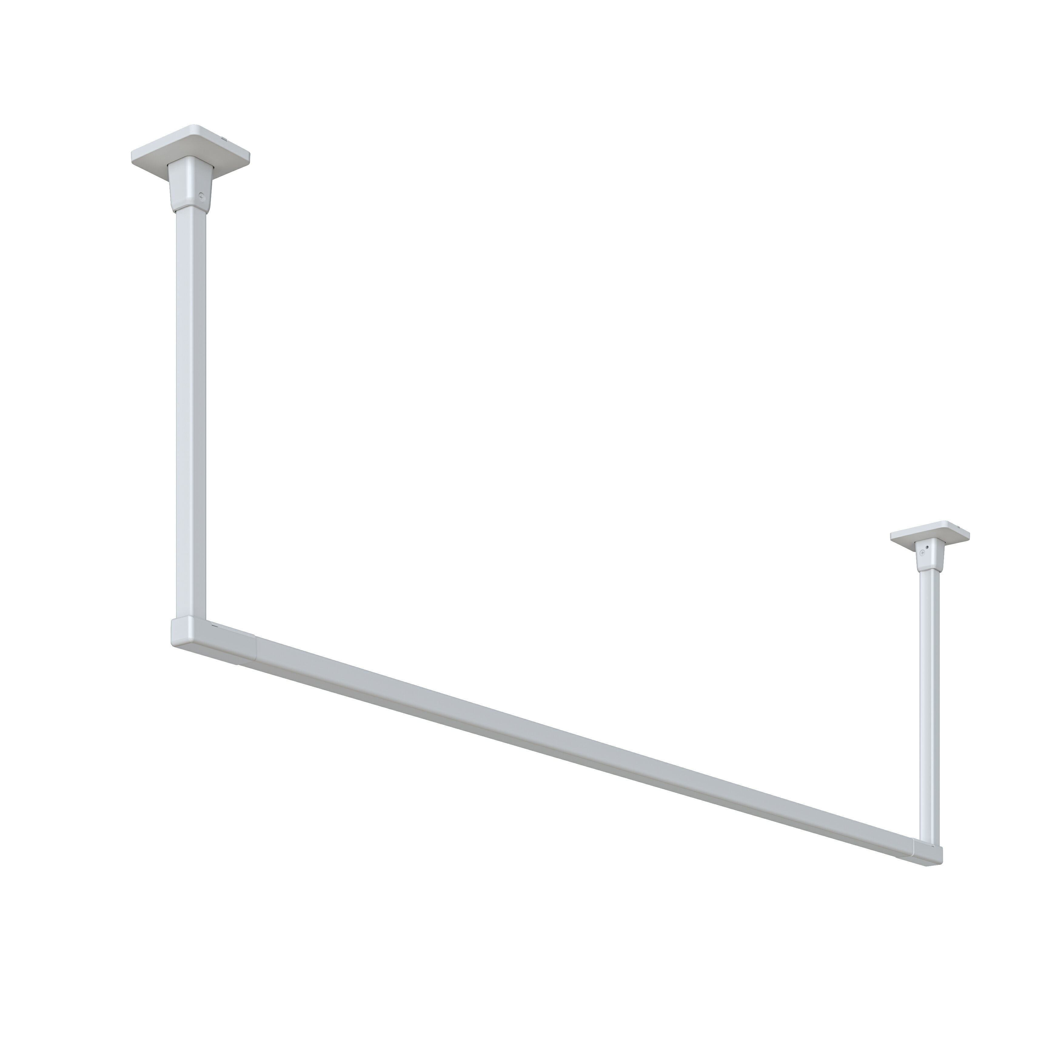 川口技研 BAR1-6018-W ホスクリーンBAR型 固定式室内物干 W(ホワイト)色 600×1820/白 天井取付けタイプ BAR16018W