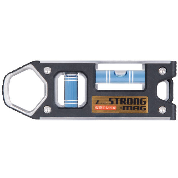 シンワ測定 73481 仮設工レベル STRONGーMAG100mm シルバー マグネット付