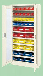 【12/5限定！抽選で最大100％ポイントバック】【個人宅配送不可】サカエ SAKAE SCR-18ADI 直送 代引不可・他メーカー同梱不可 車上渡し コンテナラックケース 扉付 SCR18ADI アイボリー