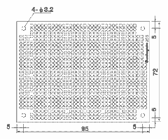 Sunhayato サンハヤト ICB-293G ユニバーサル基板 ICB293G 小型ユニバーサル基板 部品面白色シルク印刷 4931442029310 片面ガラスコンポジット