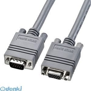 サンワサプライ KB-CHD154FK2 CRT複合同軸ケーブル KBCHD154FK2 ディスプレイ延長ケーブル ライトグレー アナログRGB パソコン周辺機器