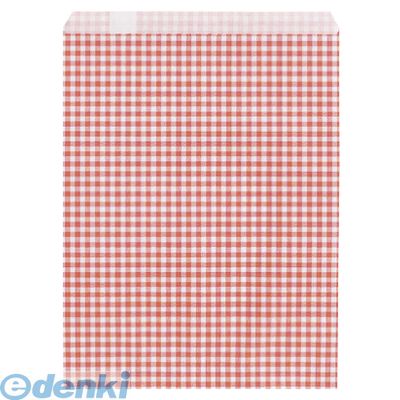 ササガワ タカ印 50-1500 ギフトバッグ 平袋 ギンガムあか 501500 ペーパーバッグ 買い物バッグ 200枚袋入 アクセサリー ラッピング マチなし