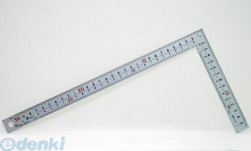 シンワ測定 10451 曲尺厚手広巾 シルバー 30 表裏同目 8段目盛 表示 JIS 10451