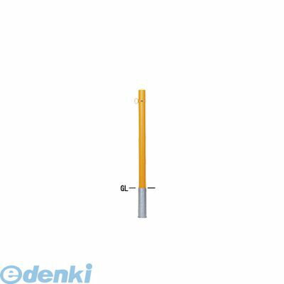 (LINEクーポン有)【個人宅配送不可】【個数：1個】帝金 Teikin 52-CーKATAFUK Y 直送 代引不可・他メーカー同梱不可 スチール製バリカー ピラー型車止めポール スタンダード型 スチールタイプ 片フック φ60.5 黄色 52CKAT