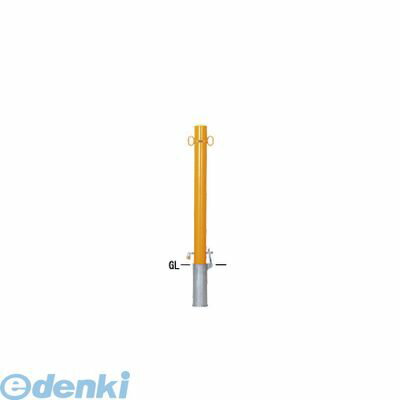 (LINEクーポン有)【個人宅配送不可】【個数：1個】帝金 Teikin 53-PK Y 直送 代引不可・他メーカー同梱不可 スチール製バリカー ピラー型車止めポール スタンダード型 スチールタイプ φ76.3 黄色 53PKY