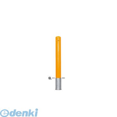 (LINEクーポン有)【個人宅配送不可】【個数：1個】帝金 Teikin 55-CーFUKNASI Y 直送 代引不可・他メーカー同梱不可 スチール製バリカー ピラー型車止めポール スタンダード型 スチールタイプ フックなし φ114.3 黄色 55CF