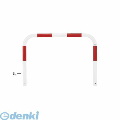 (LINEクーポン有)【個人宅配送不可】帝金 Teikin Y83A-15 R&W 直送 代引不可・他メーカー同梱不可 スチール製バリカー　横型・コノ字型・アーチ型・U字型車止めポール スタンダードタイプ φ76.3xt3.2 W1500 H800 mm