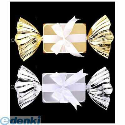 【造花・装飾】【数量限定につき、売切の際はご了承ください】 DICA60104 45cmホワイトリボンメタリッ..