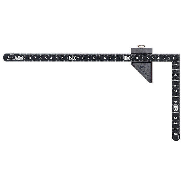 (LINEクーポン有)シンワ測定 12442 シンワ　曲尺小型 サンデーカーペンター 30×15cm 表裏同目 ストッパー付 12442