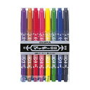 ゼブラ ZEBRA MCF-8C マッキー極細 8色セットC【1セット】 MCF8C 油性マーカー 丸芯細字+極細 油性ペン パック売 文房具 事務用品