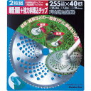 「直送」キンボシ 210429 斜埋込チップソー255mm40枚刃2枚組 210429 GS 斜埋込式チップソー KINBOSHI GS埋込チップソー ガーデニング 園芸 道具 農業