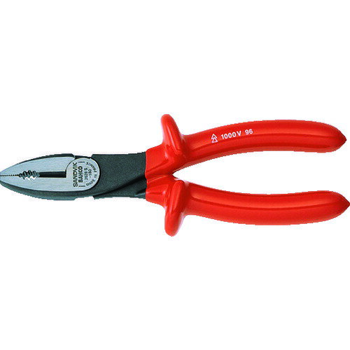 【即納在庫品】「直送」2628S-180 バーコ　絶縁ペンチ ピアノ線切断2．0mm 全長180mm 1000V絶縁ハンドル付 2628S180 128-7362