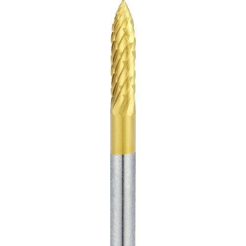 【即納在庫品】「直送」ナカニシ 21262 チタンコート超硬カッター テーパー オール超硬 刃径3mm刃長13mm 21262 311-1971 NAKANISHI ダブルカット TRナカニシ NSK
