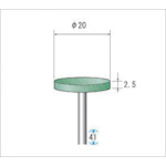 【即納在庫品】「直送」ナカニシ 46873 グリーンポリッシャー 1Pk 袋 ＝10本入 ＃320