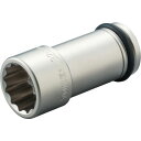 【即納在庫品】「直送」前田金属工業 6NW29L100 インパクト用ロングソケット 12角 対辺寸法29mm 差込角19.0mm トネ 差込角 長さ 対辺