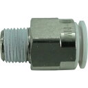 【即納在庫品】「直送」千代田通商 F8-01MW ファイブメイルコネクタ W 白 8mm・R1/8 F801MW 158-4600 チヨダ CHIYODA