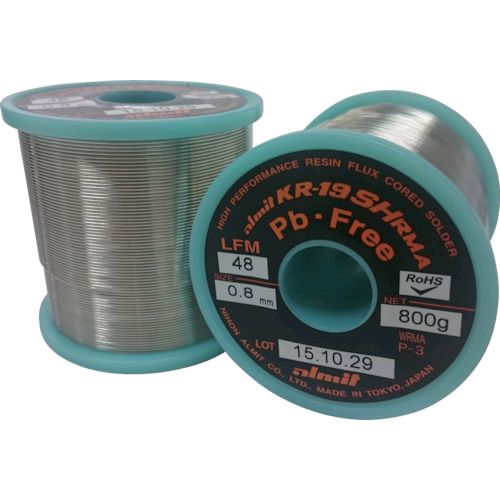 【即納在庫品】「直送」アルミット KR19SHRMA-LFM48-P3-1.2MM 鉛フリーやに入りはんだ KR−19 SH RMA LFM48 1．2mmKR19SHRMALFM48P31.2MM