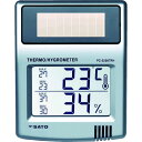 【あす楽対応】「直送」【個数：1個】佐藤計量器製作所 SATO 1050-10 ソーラーデジタル温湿度計 PC-5200TRH ソーラー…