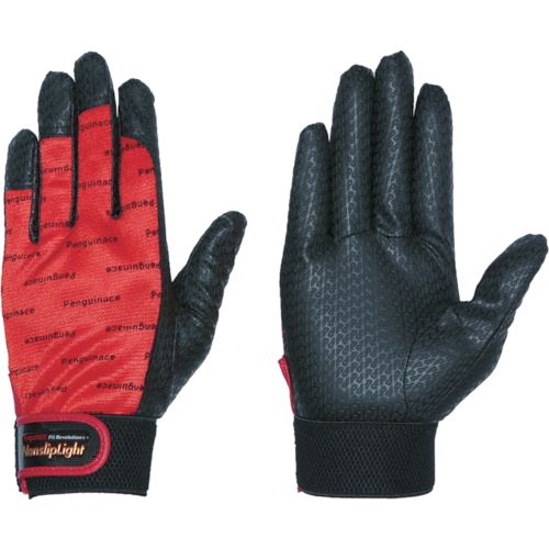 【即納在庫品】「直送」ペンギンエース PA-9234 ノンスリップライトPパターンマジック　LL　レッドPA9234