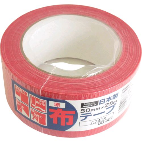 【即納在庫品】「直送」オカモト OD-001-R 布テープカラーOD−001 赤OD001R 356-2301