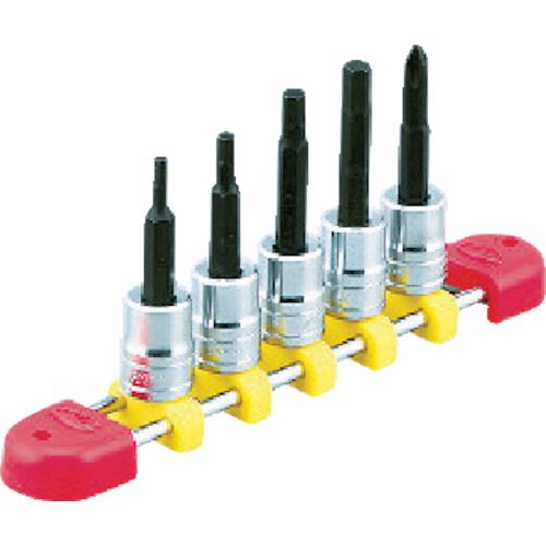 【即納在庫品】「直送」KTC 京都機械工具 TBT206BH 6．3sq．ヘキサゴンビットソケットセット 6コ組 スタンダートタイプ