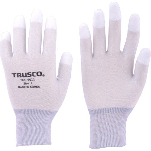 【即納在庫品】「直送」トラスコ中山 TGL9011S カーボン・ナイロンインナー手袋PU指先コート S Sサイズ