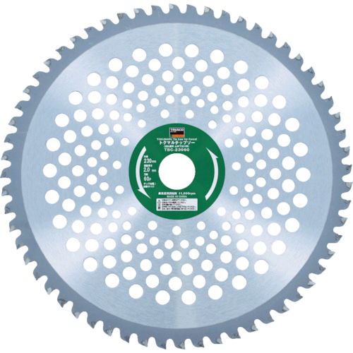 【即納在庫品】「直送」TRUSCO TBC-25560 トクマルチップソー刈払機用山林下刈り用 255X25.4X60PTBC25560