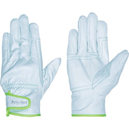 【即納在庫品】「直送」ペンギンエース TH-503-L 国産牛本革手袋 レインジャー・アテツキ グリーン・LサイズTH503L