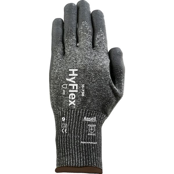 【即納在庫品】「直送」アンセル 11-738-6 耐切創手袋 ハイフレックス 11−738 XSサ...